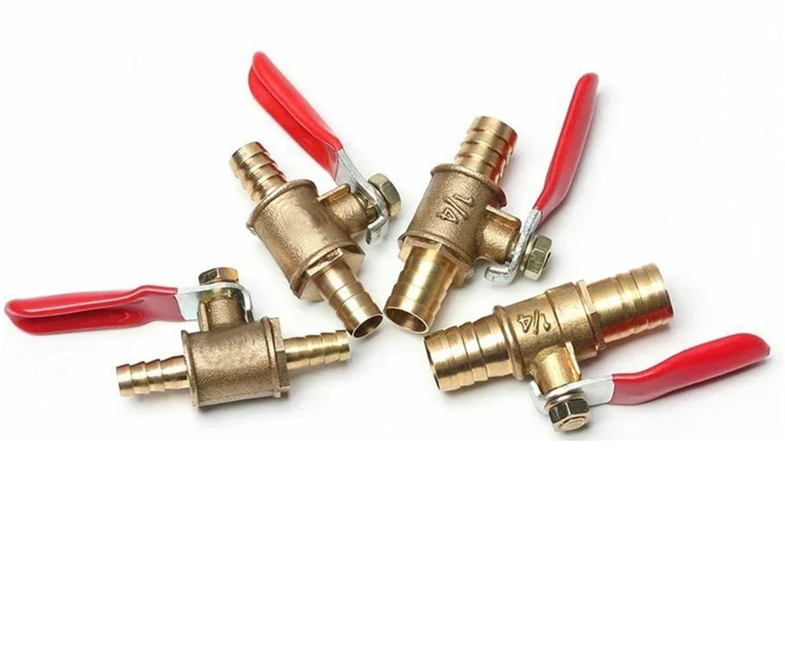 Válvula de bola de latón de 6, 8, 10 y 12 mm de diámetro exterior, con palanca de cierre for accesorios de tuberías residenciales y comerciales.(8mm)