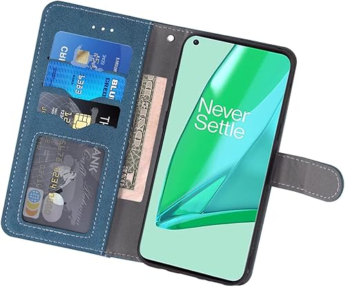 Miniatura 3 de Asuwish Funda compatible con OnePlus 9 Pro One Plus 9Pro 5G y protector de pantalla de vidrio templado, funda con tapa para tarjetero, funda para