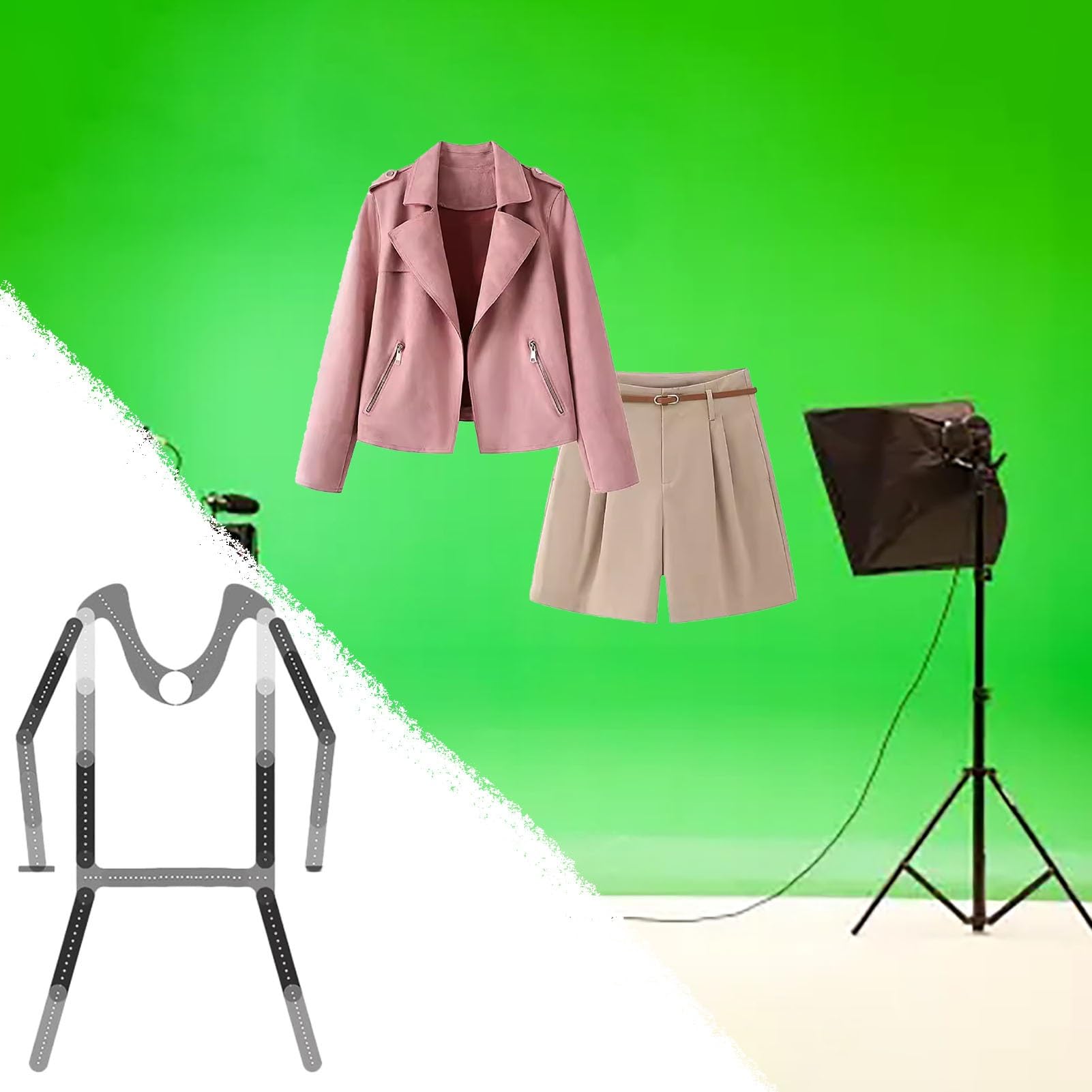 HCZKIUJY Mannequin Clothing Non-slip Plastic Hanger for Adult Clothes, Body Shape Display Hanger for Photography Display/Retail, Transparent Hanger Adjustable Pose
