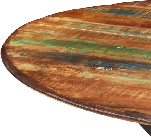 Miniatura 3 de Mesa de comedor de madera recuperada de 43.3 pulgadas con marco de acero, altura de mostrador, mesa de cocina pequeña estrecha para comedor muebles