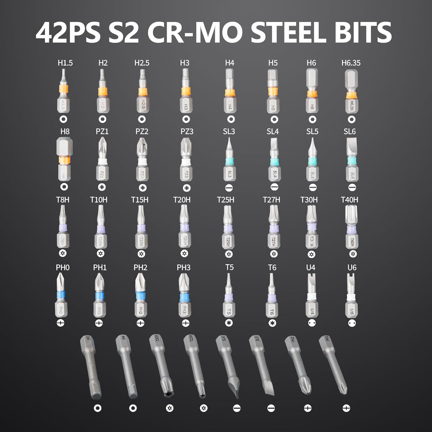 42 in 1 Magnetic Screwdriver Set Magnetic Ratchet Screwdriver Suitable for Furniture Assembly Precision Electrical Appliance Repair & Bicycle Tools