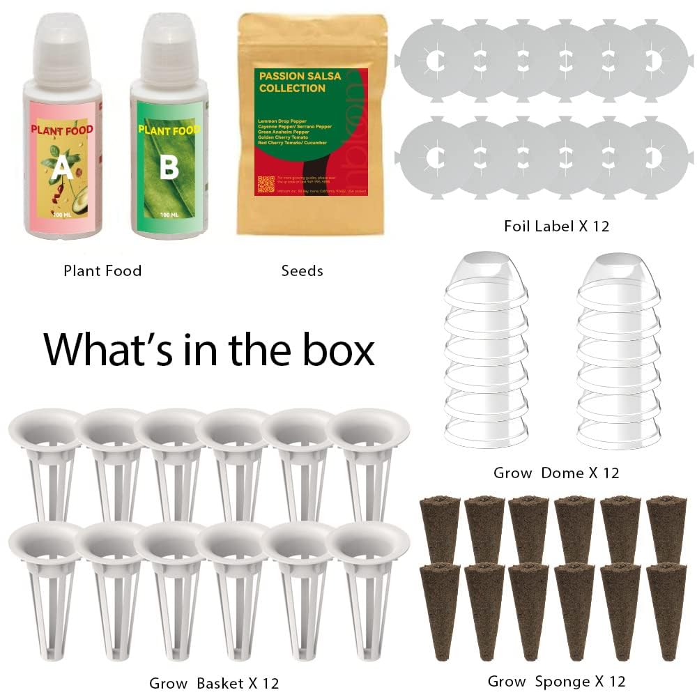 Inbloom Tomato Seed Pod Kit for Aerogarden, Hydroponics Growing System Kit 12-Pods (300+ Seeds Included Cherry Tomato, Pepper & Cucumber), Grow Anything Hydroponics Supplies for IDoo Ahopegarden