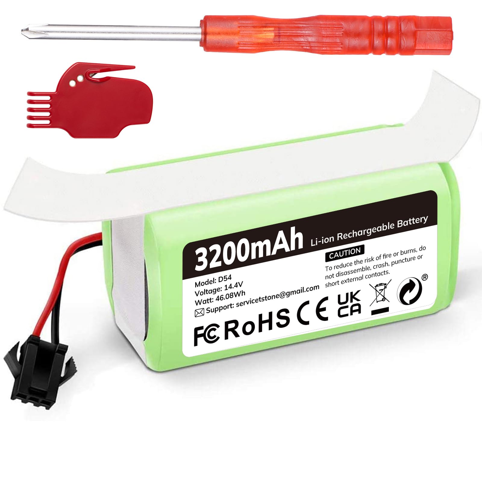 14,4 V 3200 mAh Batería de Repuesto para Conga Excellence 990 950 1090 1790 1990, DEEBOT N79S N79 DN622, Eufy RoboVac 11 11S 30 30C 12 35C, IKOHS NETBOT S14 S15