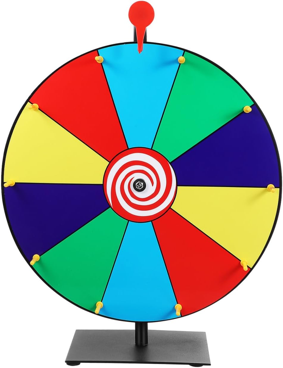 Prize Wheel Tabletop Spinner for Parties Design Stable Base Easy Setup for Events Games and Giveaways