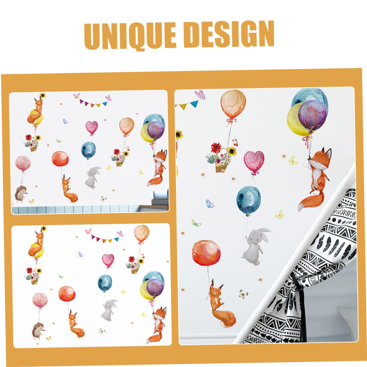 Hemobllo 8 Juegos Pegatinas de Pared de Animales Adhesivos Decorativos para Habitaciones Infantiles y Guarderías Creativo Pegar y Remover