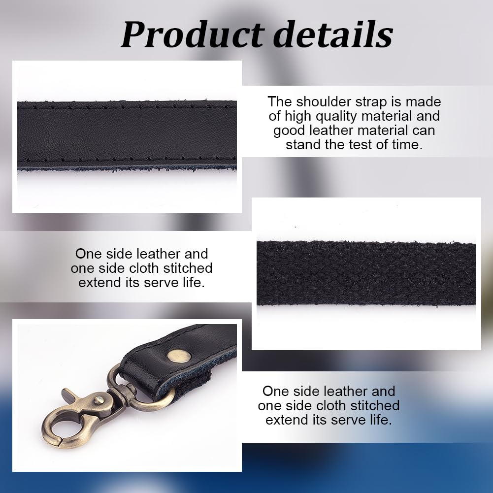 Sangle De Sac à Main En Cuir Noir De 48,3 Cm Pour Sac à Main