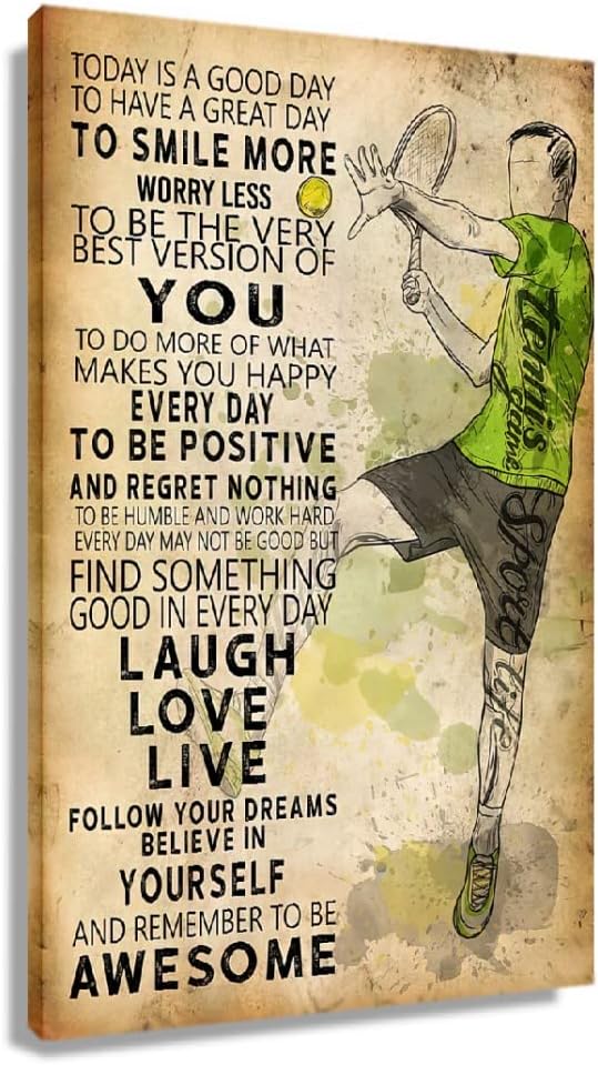 Framed Golf Wall Art Sports Quote Poster Canvas Saying Vintage Golf Art Print Sport Spiritual Quotes Pictures Wall Painting Themed Decor,Ready to Hang Framed (16x24inch)