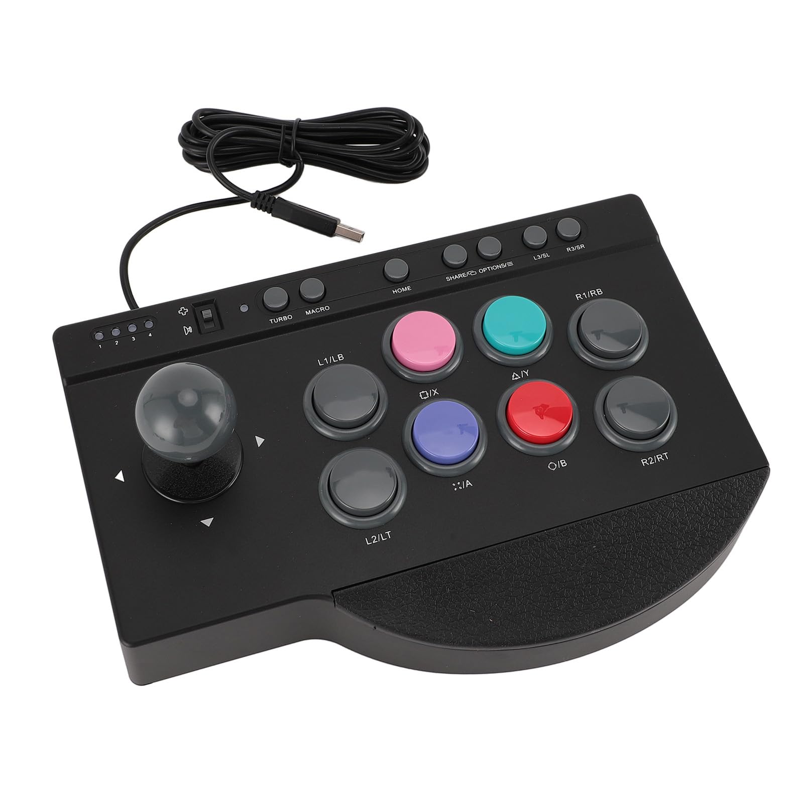 FAUOSWUK Fighting Stick per Joystick USB con Funzioni Macro per PC Box -