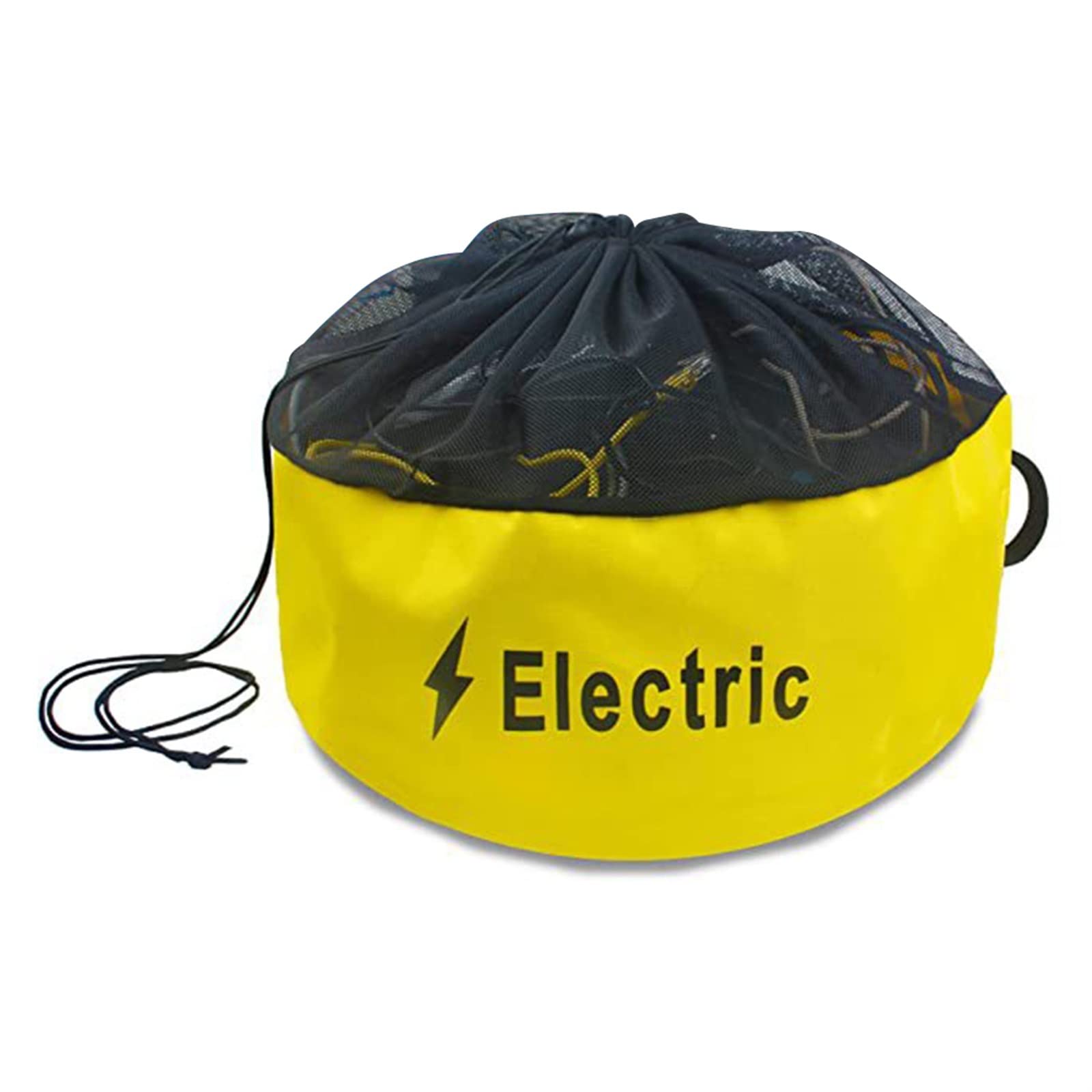 Mjfvn Giallo Rvs Caravans Motorhome Water Hose Fuel Storage Bag Breathable Drawstring Pouch Traveling Cargo Folding Organizer(Giallo)