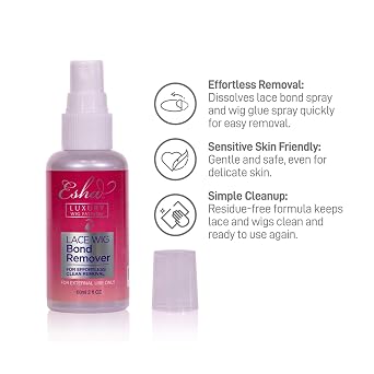 ESHA Absolute Lace Bond Remover (60ML) - Non-Irritating Formula - Highly Effective - Adhesive, Extension, Lace Remover - Quick Removal
