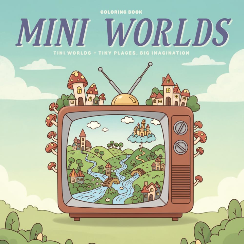 Mini Worlds – Tiny Places, Big Imagination: A Cozy Coloring Book with Magical Miniature Worlds for Kids and Adults