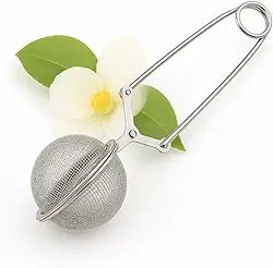 Infusor de Chá Grande 15cm em Aço Inox – Ideal para Ervas e Chás – Reutilizável, Durável, Prático e Fácil de Limpar