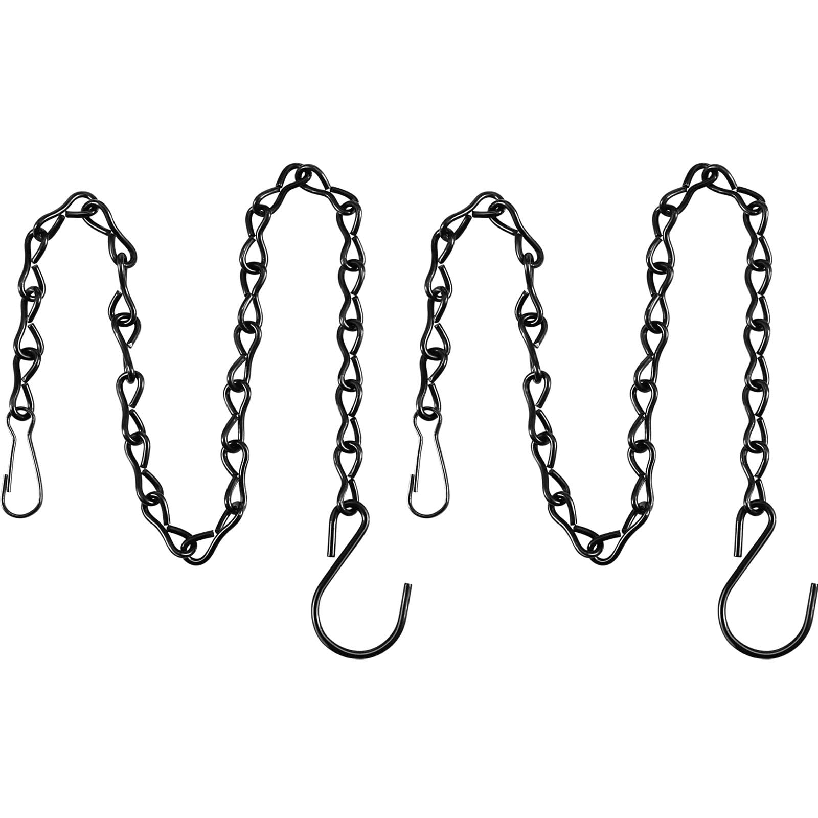 EBOOT 2 Pcs Hanging Chain for Bird Feeders, Planters, Lanterns and Ornaments (35 Inch,Black)