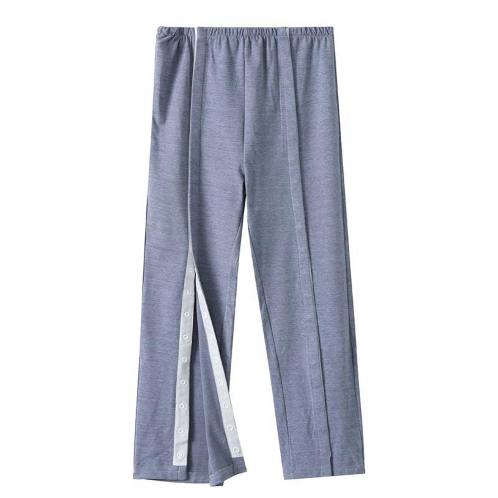Traje de enfermería Batas de Hospital Tearaway Snap, Ropa de Cuidado de Estilo Largo para Mujer, Ayuda de enfermería Completamente Abierta después de la cirugía con Bolsillo