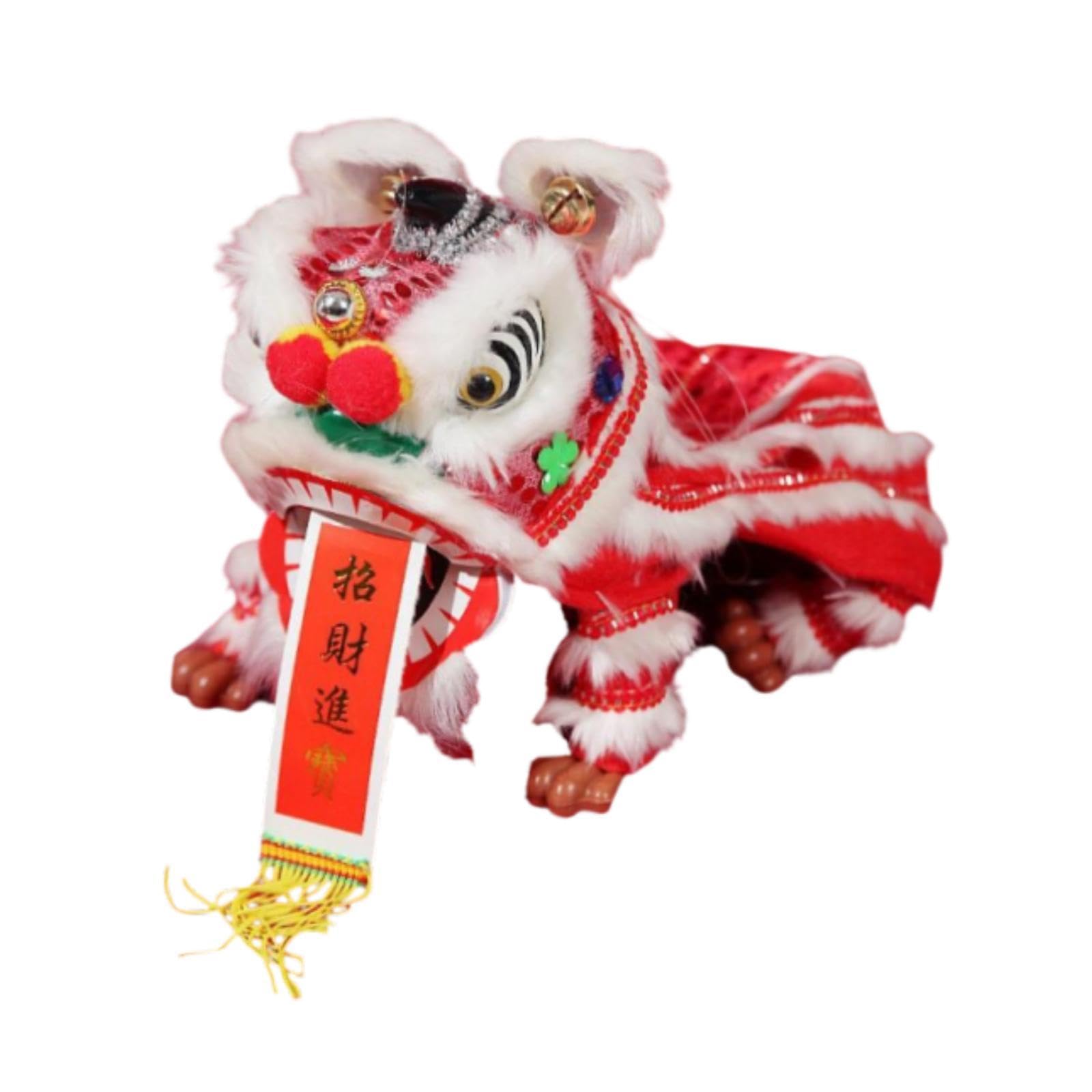 Sharplace Handpuppe mit Fäden Spielzeug traditionelle für Kinder Erwachsene handgefertigtes Volk Neujahr Dekoration Tanz Marionette Puppe