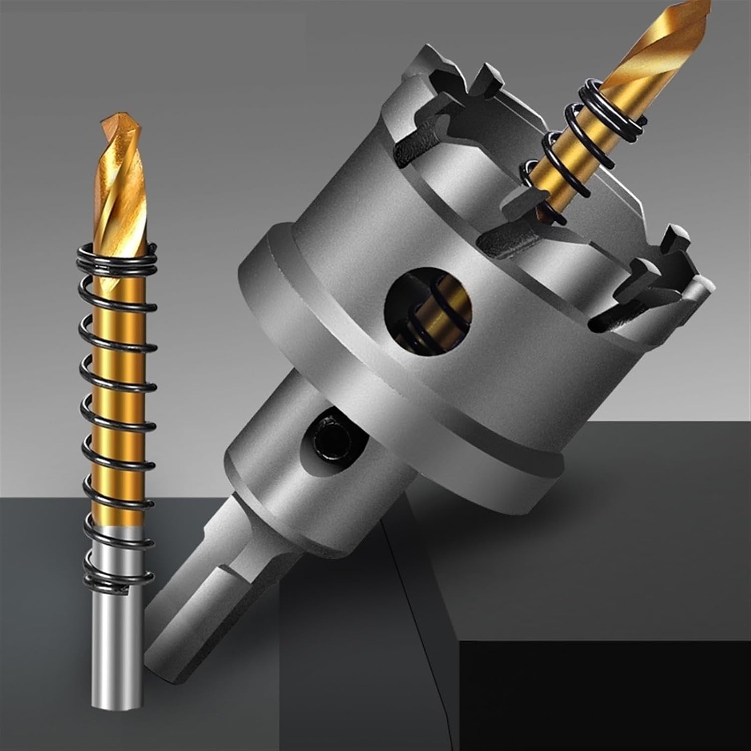 Carbide Tip Core Drill Bit Hole Saw Metalworking for Stainless Steel Alloy Metal Drilling 14-75mm Drill Bit 1Pcs (Color : 14MM)