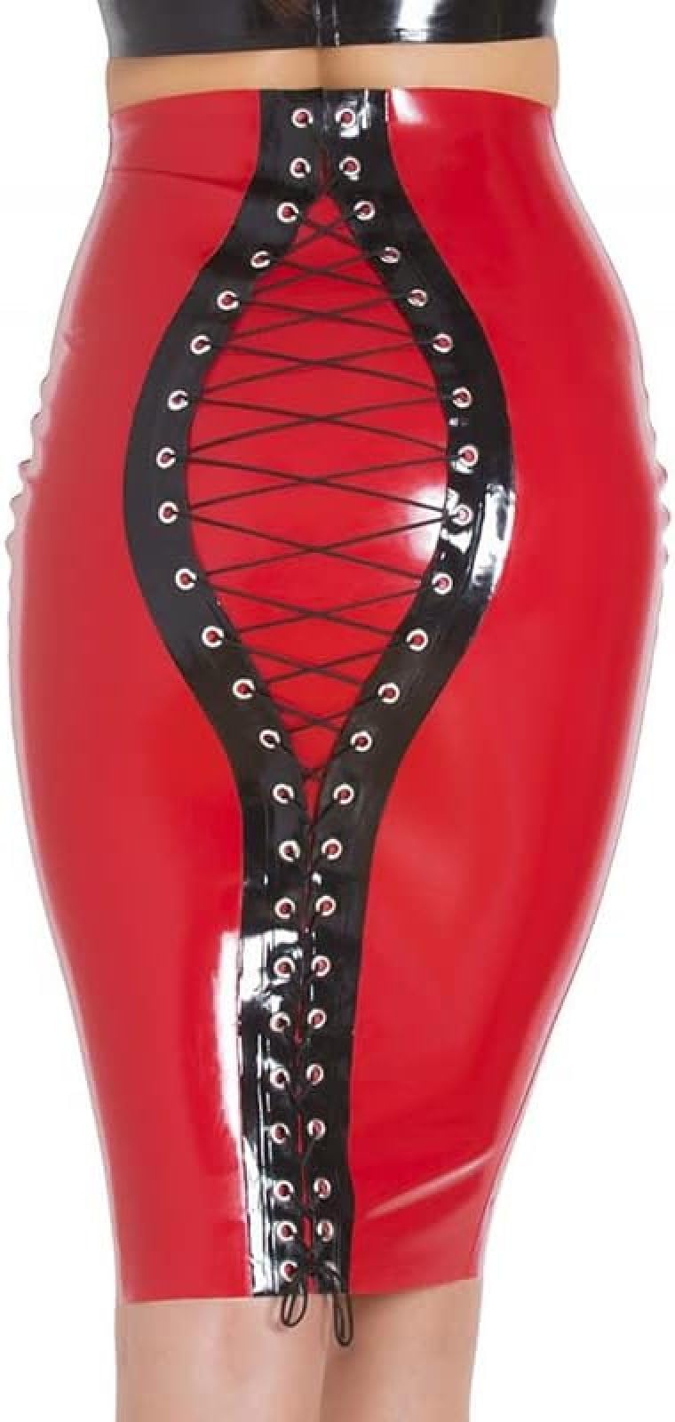 Faldas De Tubo Para Mujer, Falda Abierta Ajustada De Talle Alto Con Cordones, Minifaldas Ajustadas De Cuero De Látex De PVC De Verano,Plata,SG