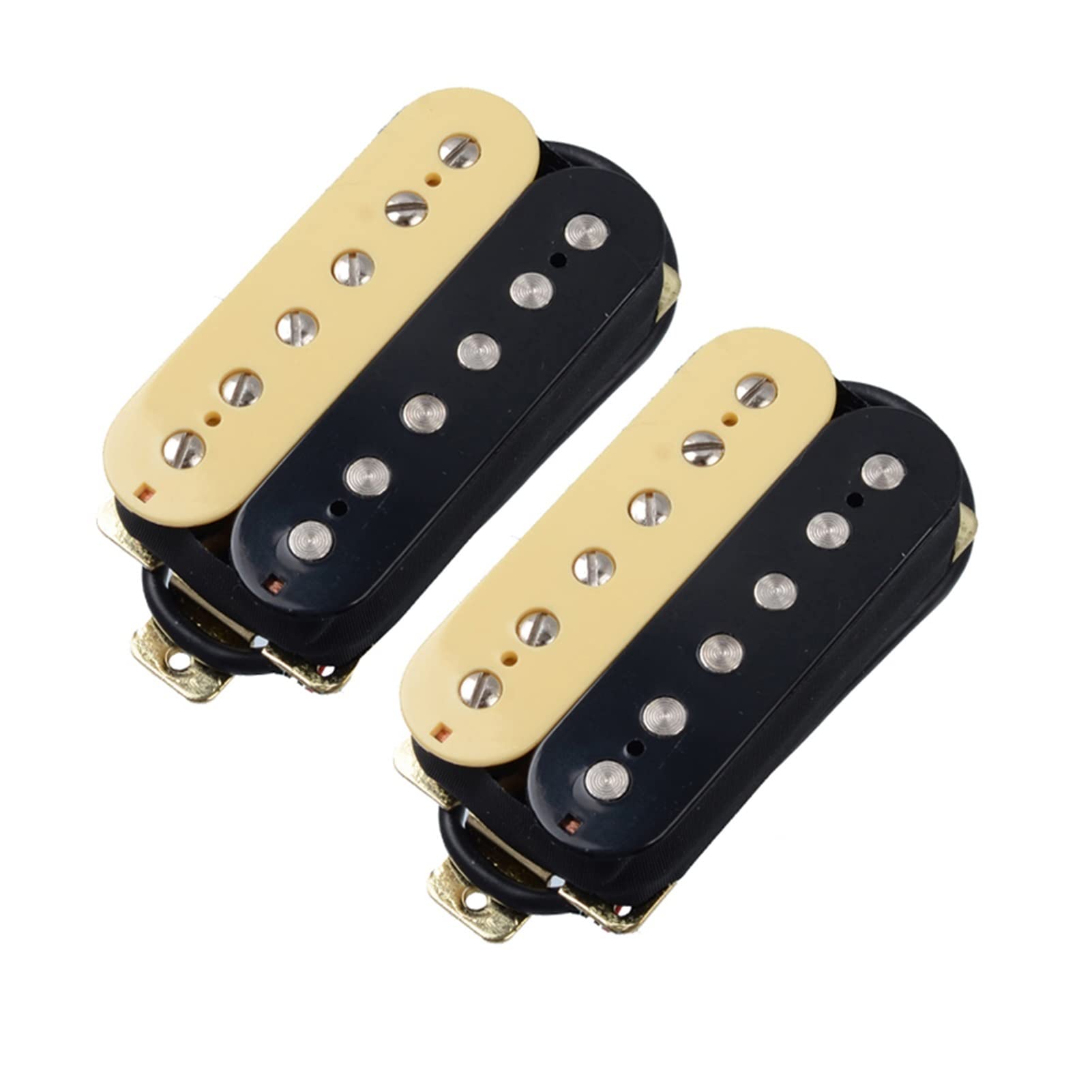 Pastilla De Recogida De Guitarra Eléctrica Cuello/Medio/Puente Humbucker Pickups Piezas De Guitarra Negra Pastillas guitarra (Color : Neck and Bridge)