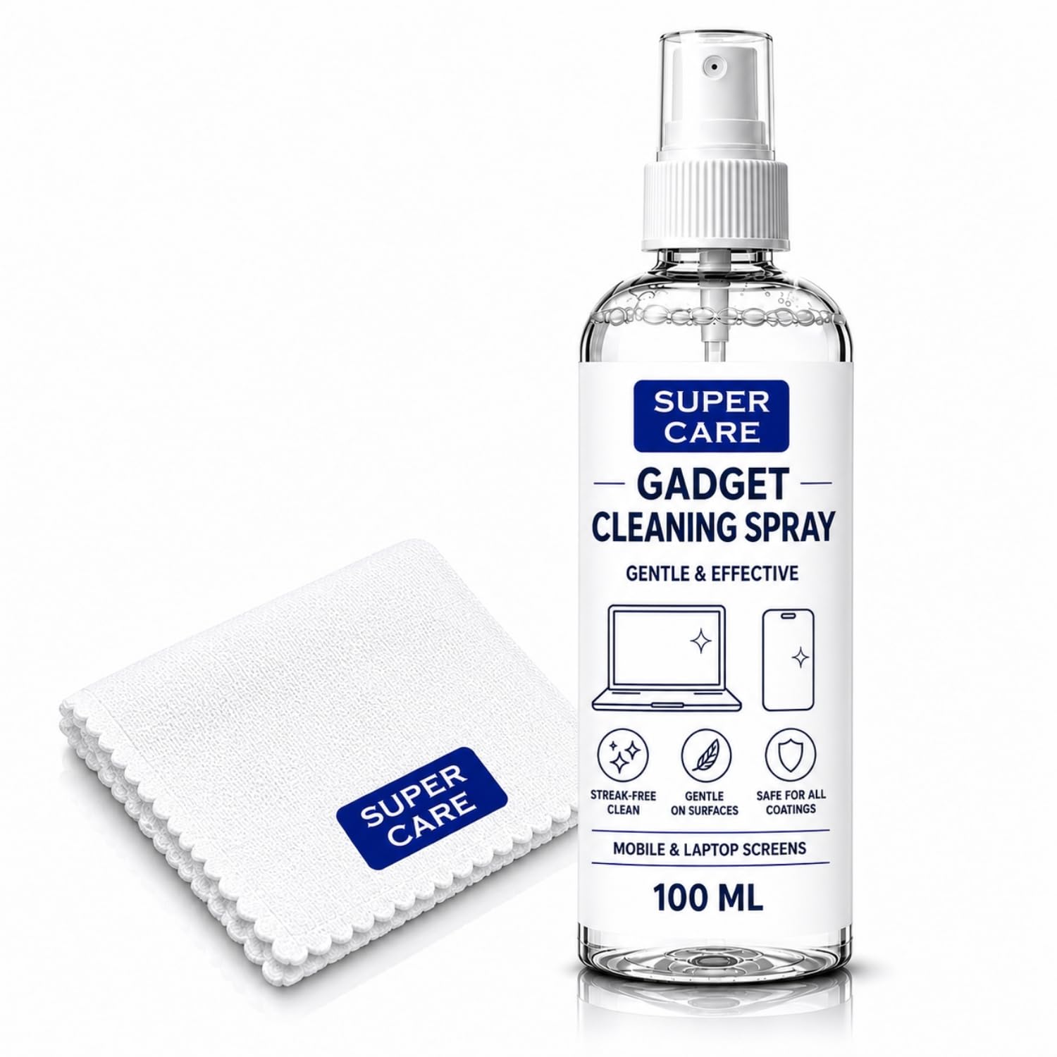 Gadget Cleaner 100 ML with Premium Microfiber Cloth for Mobile Phone, Laptop, Keyboard, Monitor, LED TV, Camera Lens, Tablet, Smartwatch, Earbuds, Anti Static Screen Cleaning Spray Solution-image-34
