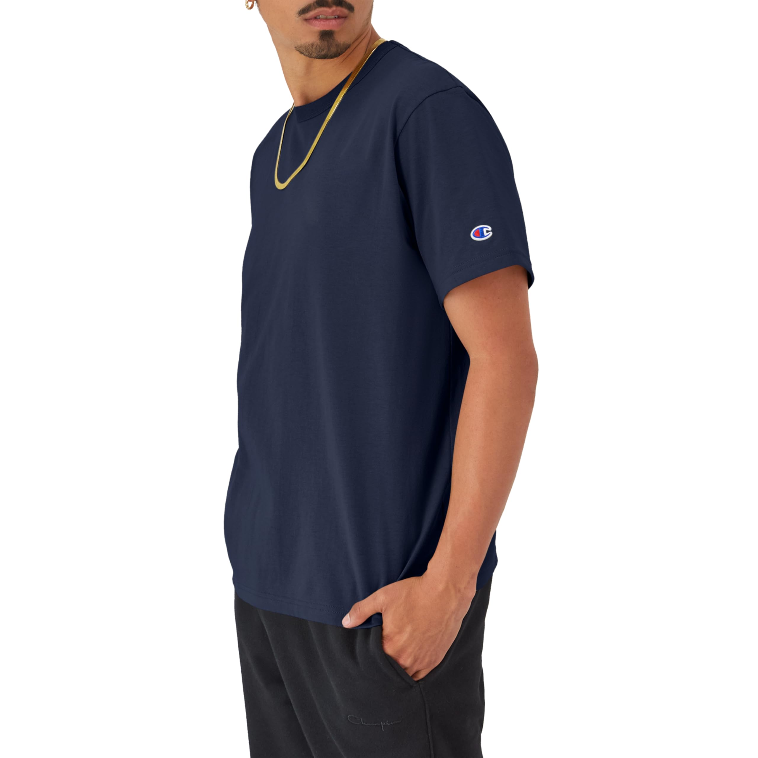 Champion Camiseta Clásica con Texto Gráfico Camiseta Hombre (Pack de 1)
