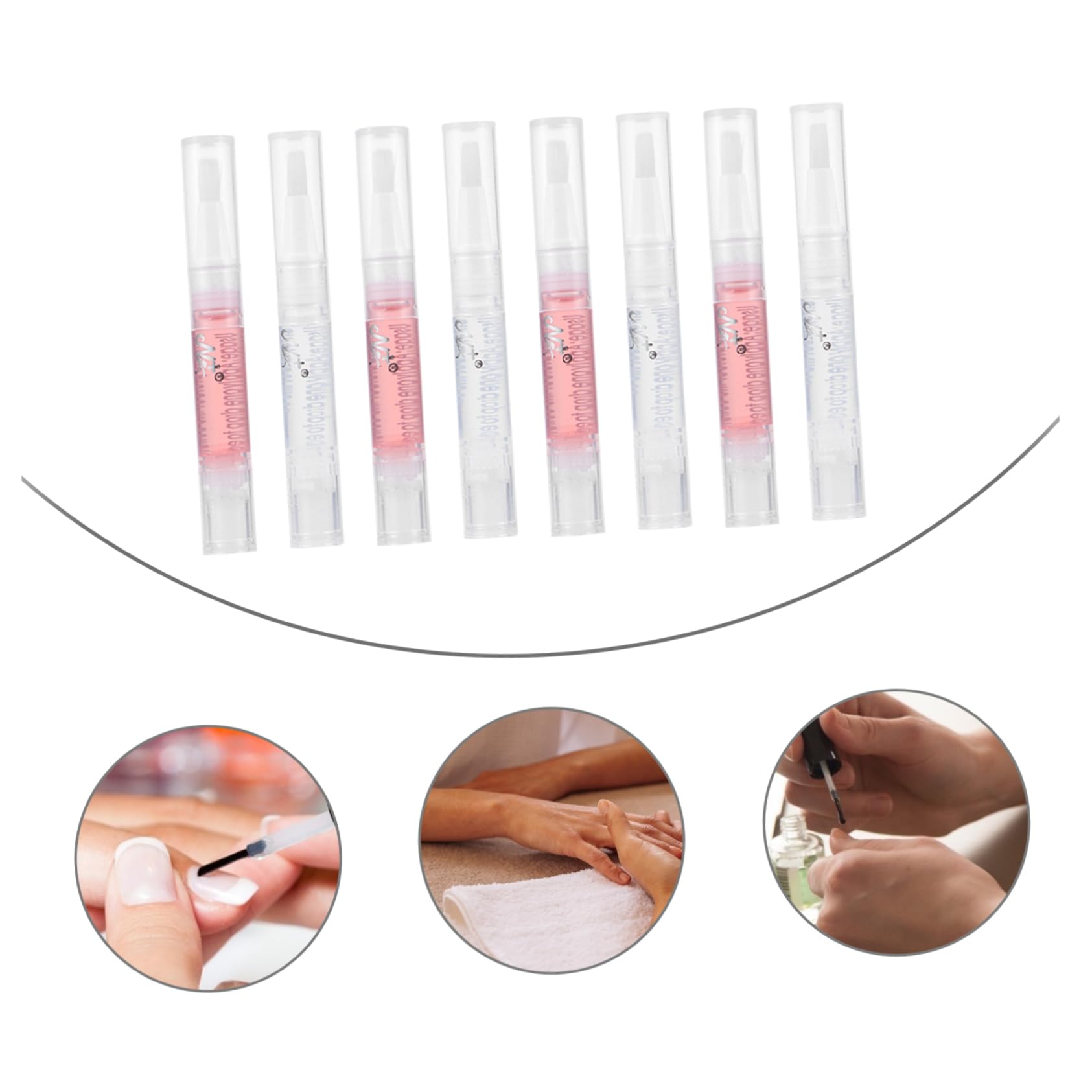 OUNONA 8Pcs Nail Essential Oil Pen Cuticle for Healthy Nails Convenient Pen Design for Easy Application Nourishing Oil for Cuticle Repair and Growth