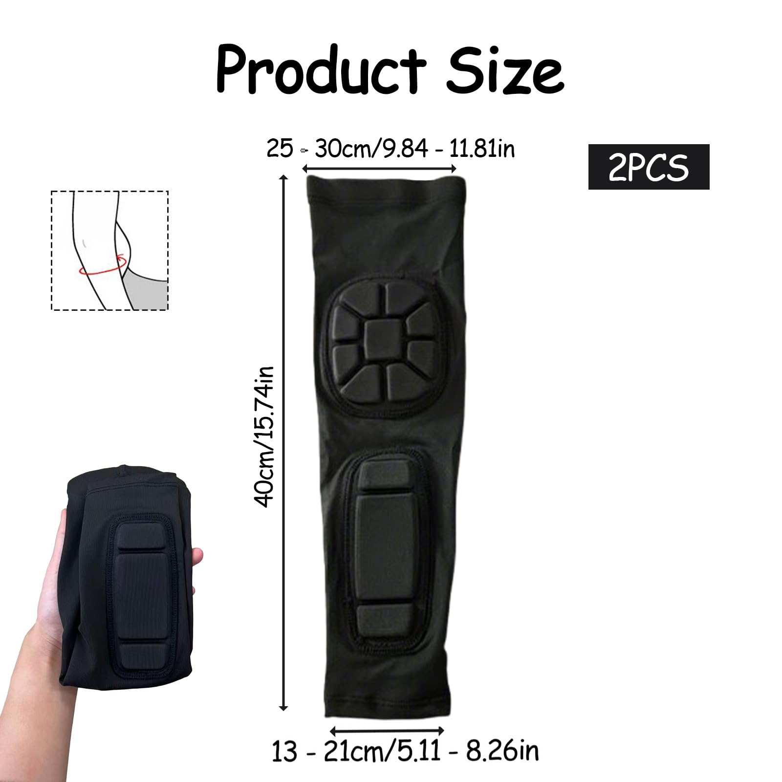 Manche Coude Rembourré 1 Paire, Coudières Rembourrées pour Volleyball, Basketball, Football - Confort et Sécurité Accrus, Tailles Multiples Disponibles
