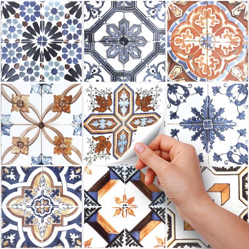 RE-COVERTILES, Tile Stickers for Bathroom and Kitchen 10 Pcs 20x20 cm - Image 2