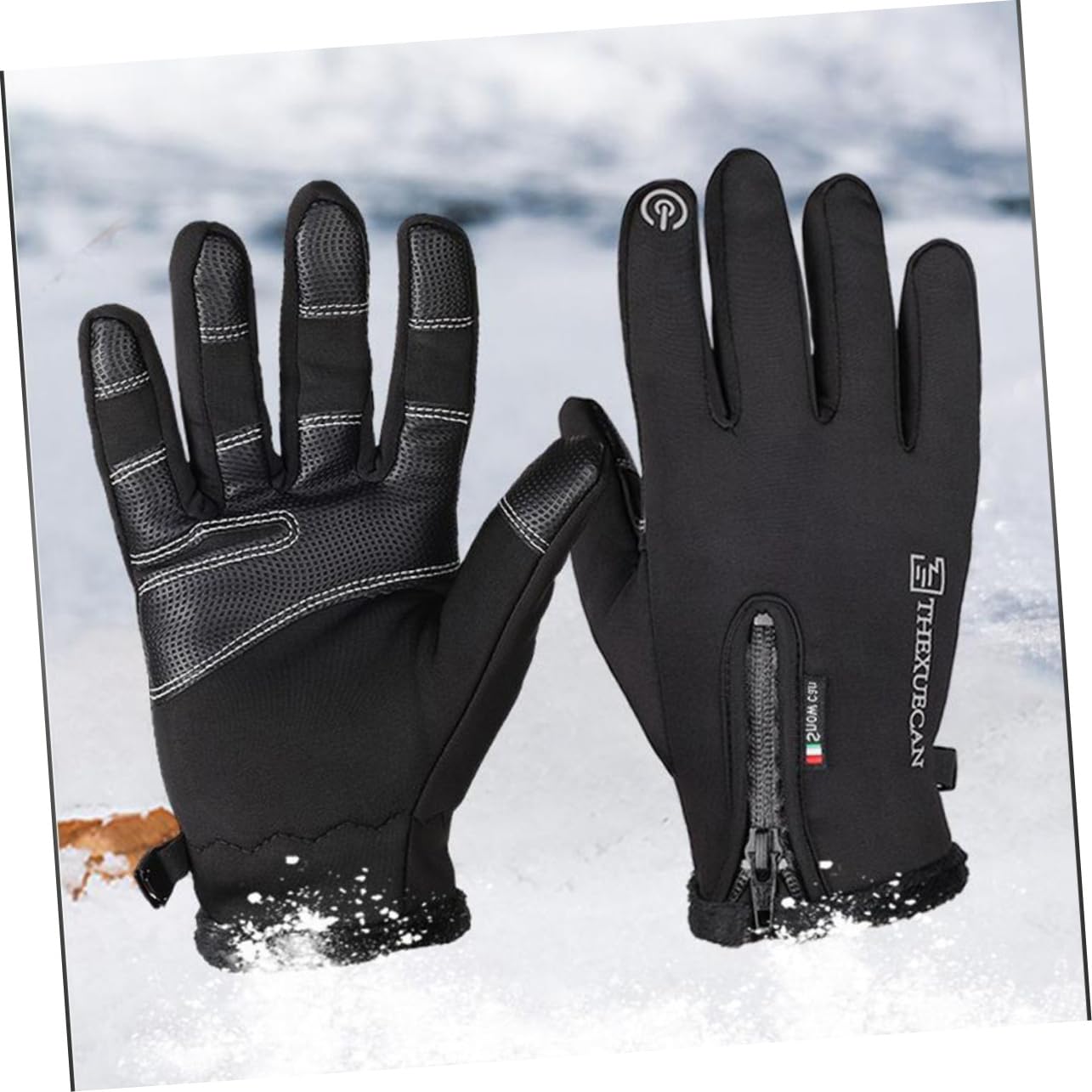 Healeved 1Pair Cold Resistant Touchscreen Gloves for Outdoor Activities Windproof Cycling Gloves with Wrist for Hiking Riding and Winter Sports