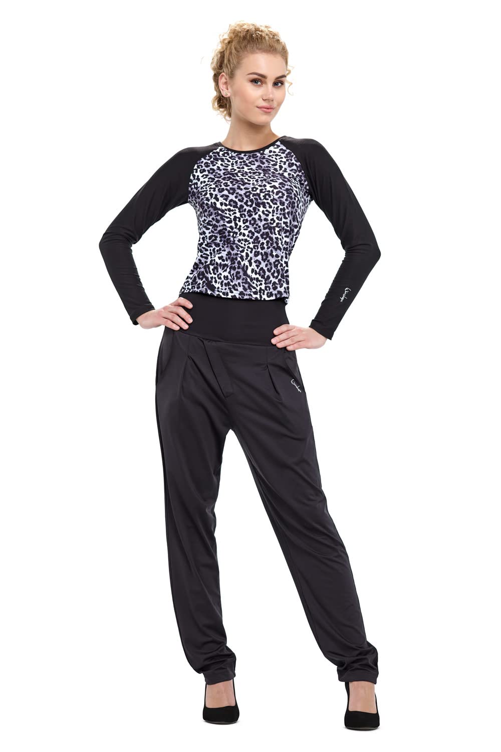WINSHAPE Damen Lässige Hose Functional Light High Waist Baggy Pants Hp103 mit Core-Bund, Street Style