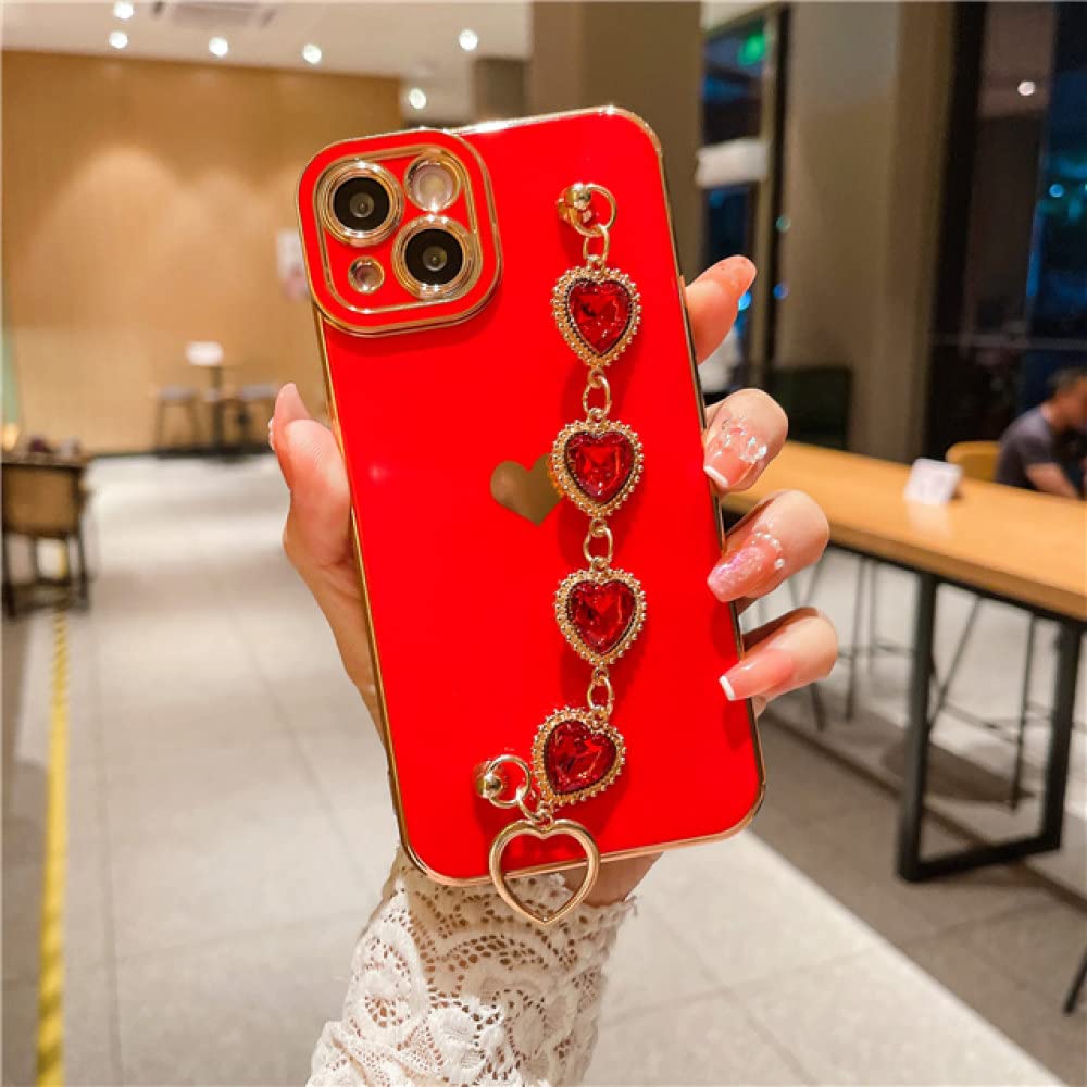 Luxury Plating Diamond Bracelet Chain Phone Case for iPhone 11 12