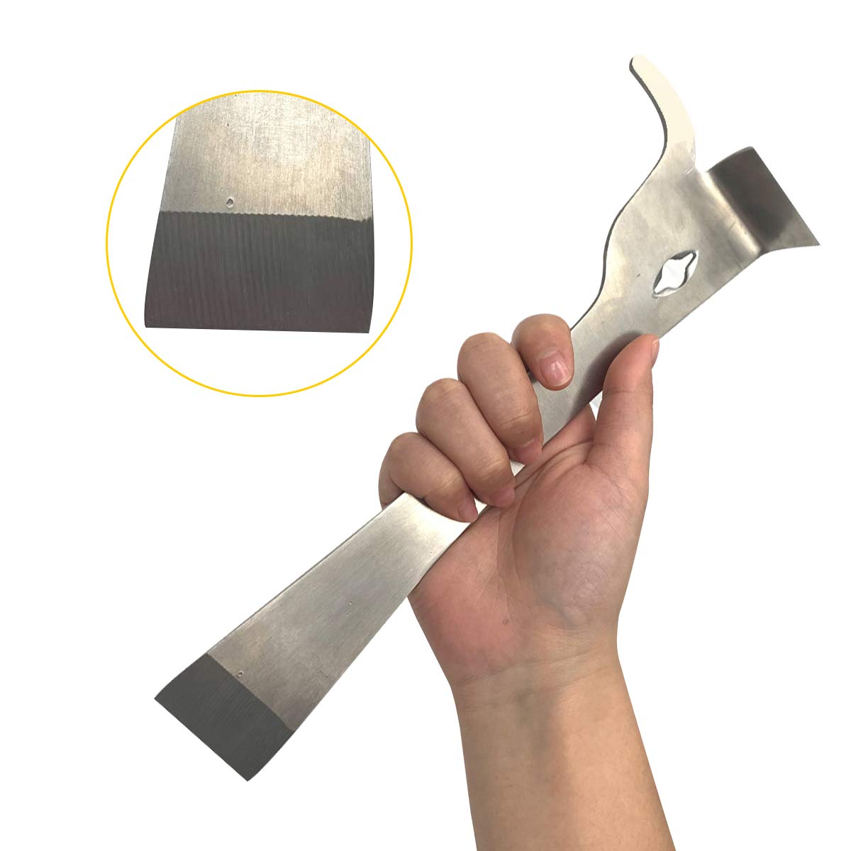2 raschietti per Alveare in Acciaio Inox lucidato, Strumenti per Apicoltura con Gancio a J, Coltello per Apicoltura per Apicoltura