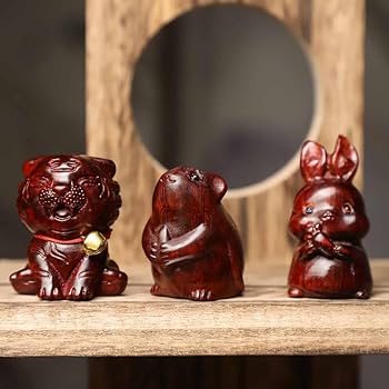 Amazon.co.jp: 十二支（干支）木製置物 子 .牛 .寅 .卯 .辰 .巳