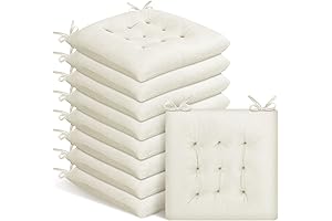 Roowest Non-Slip, Outdoor Chair Cushions for Patios, Kitchens, and Dining Rooms (Beige)