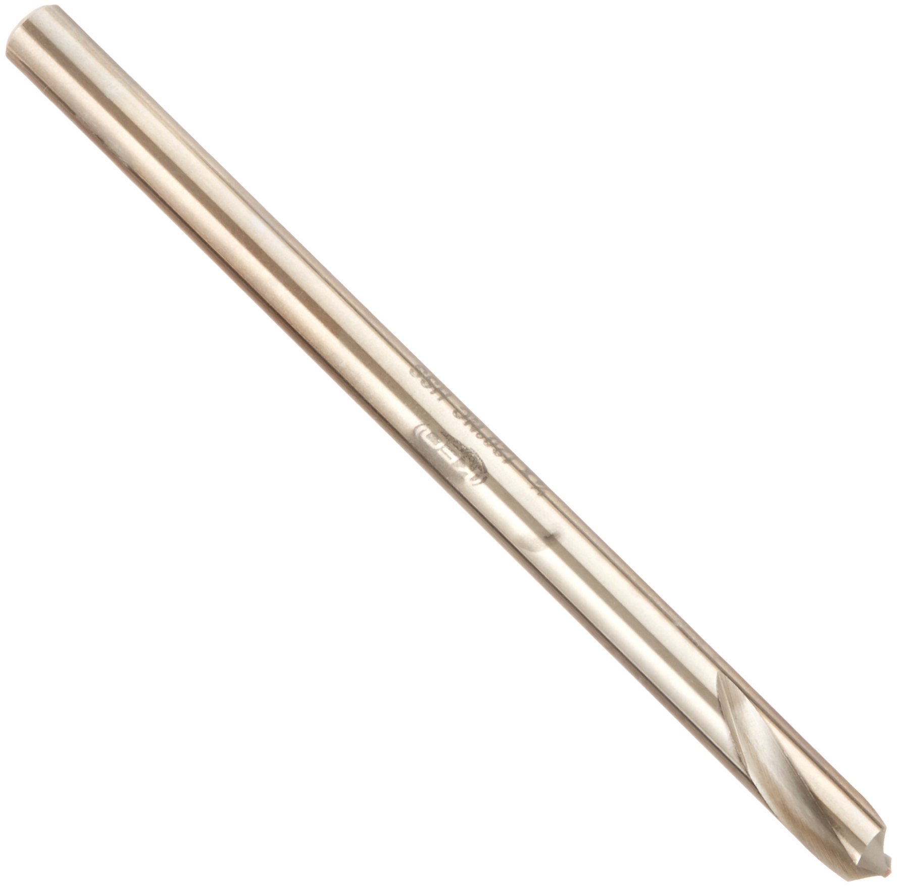 KEO 33142 High-Speed Steel NC Spotting Drill Bit, Uncoated (Bright) Finish, Round Shank, Right Hand Flute, 120 Degree Point Angle, 1/4