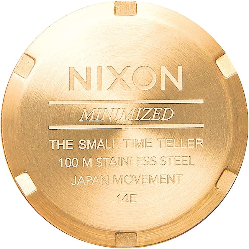 NIXON Small Time Teller A399 - 100m Water Resistant Analog Classic Watch (26mm Watch Face, 12mm-14mm Custom 5 Link Stainless Steel Band)