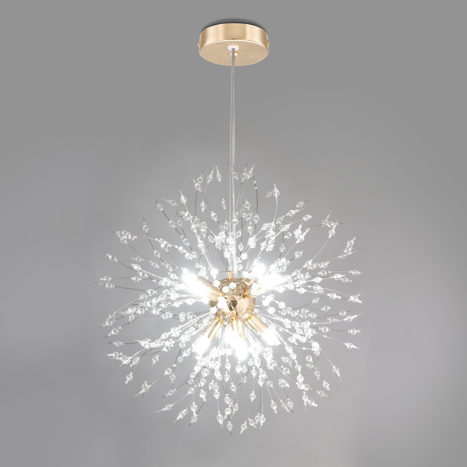 KAWELL Luxe Cristal Plafonnier Moderne Lustre en Cristal