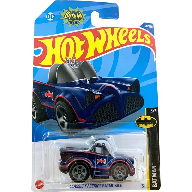 Image of Hot Wheels Classic TV Series Batmobile Batman Ages 3 and Up 78 /250 (Blue)