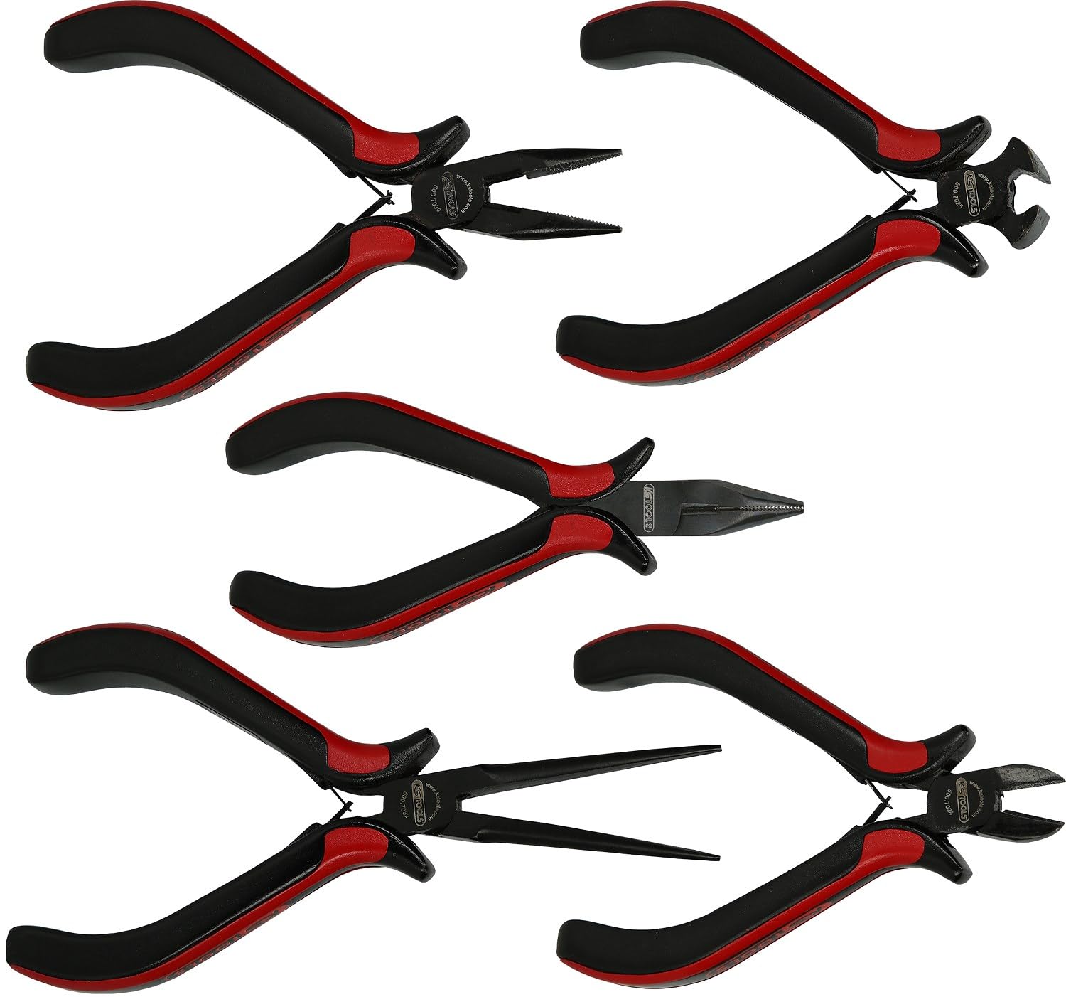 KS Tools 500.7020 Juego de alicates de precisión, 5 pzs