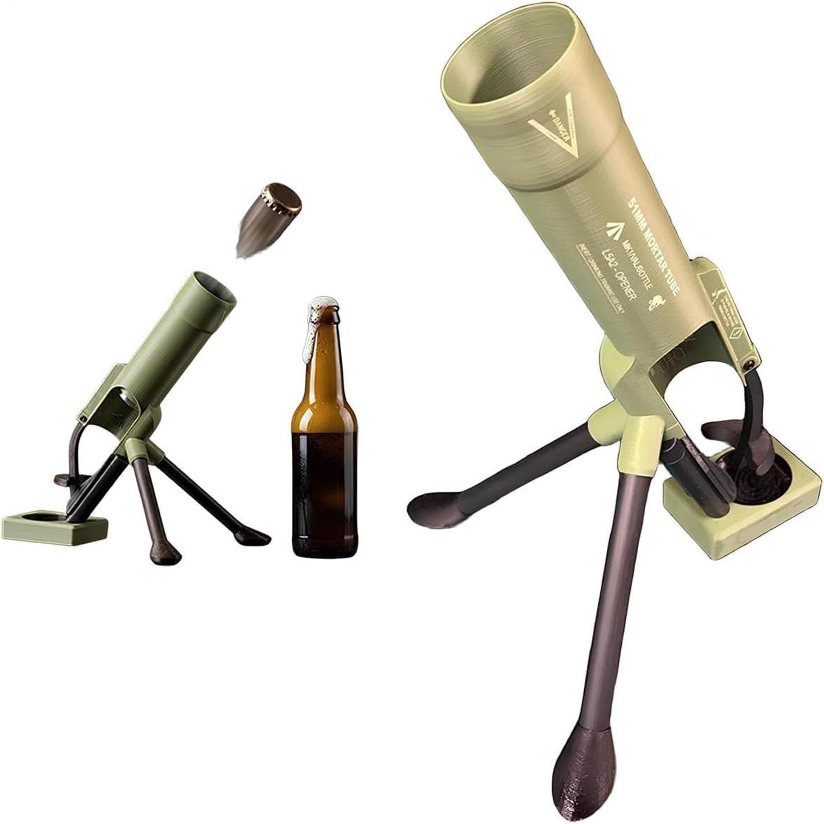 Abridor de botellas de cerveza, lanzador automático de tapas de alta resistencia, abridor manos libres para cervezas y refrescos, ideal para el hogar, bar, fiesta, camping, diseño de 51 mm