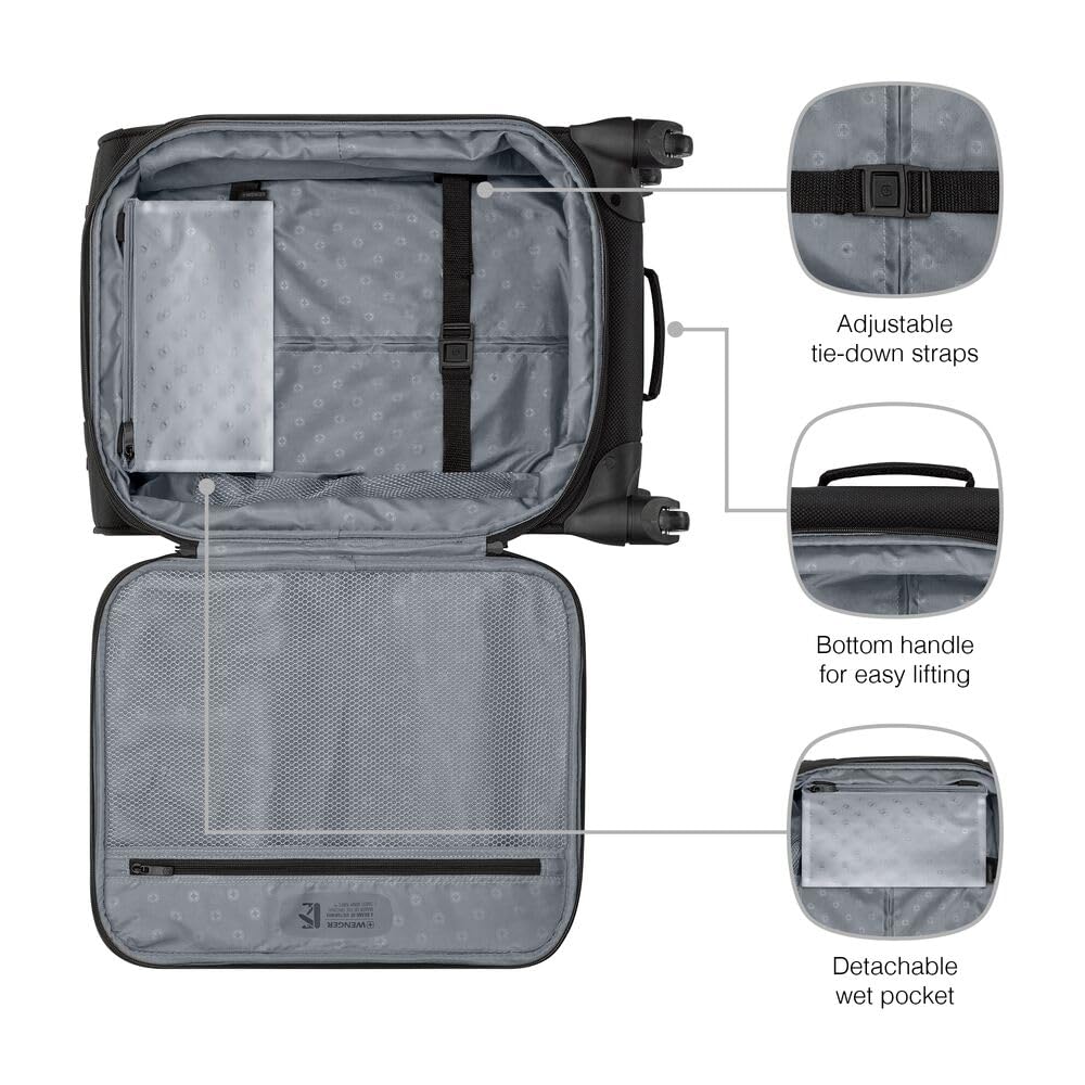 Wenger Sion Maleta de Carcasa Blanda, Trolley, expandible, Mujer, Hombre, Viajes, Vacaciones