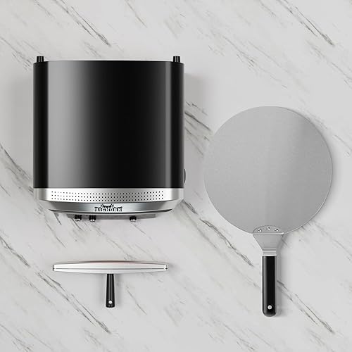 Miniatura 8 de BIG HORN OUTDOORS Horno de pizza para interiores, horno eléctrico de pizza de 14 pulgadas con 6 modos preestablecidos, máquina para hacer pizza