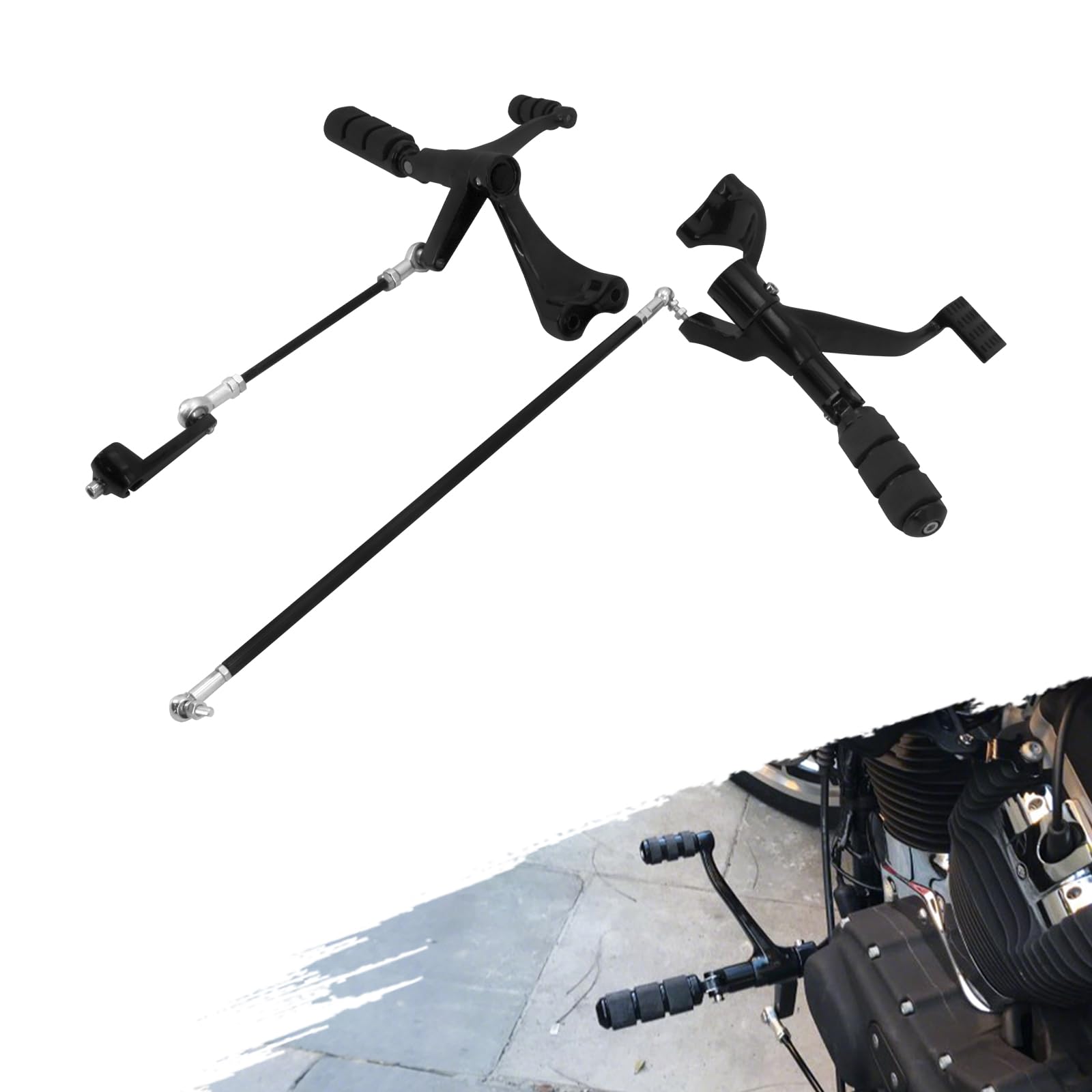 Motorcycle Forward Controls Complete Kit Footpegs Levers Linkages Fit For Harley Sportster XL 1200 883 2004-2013 Roadster Forty Eight Iron Superlow