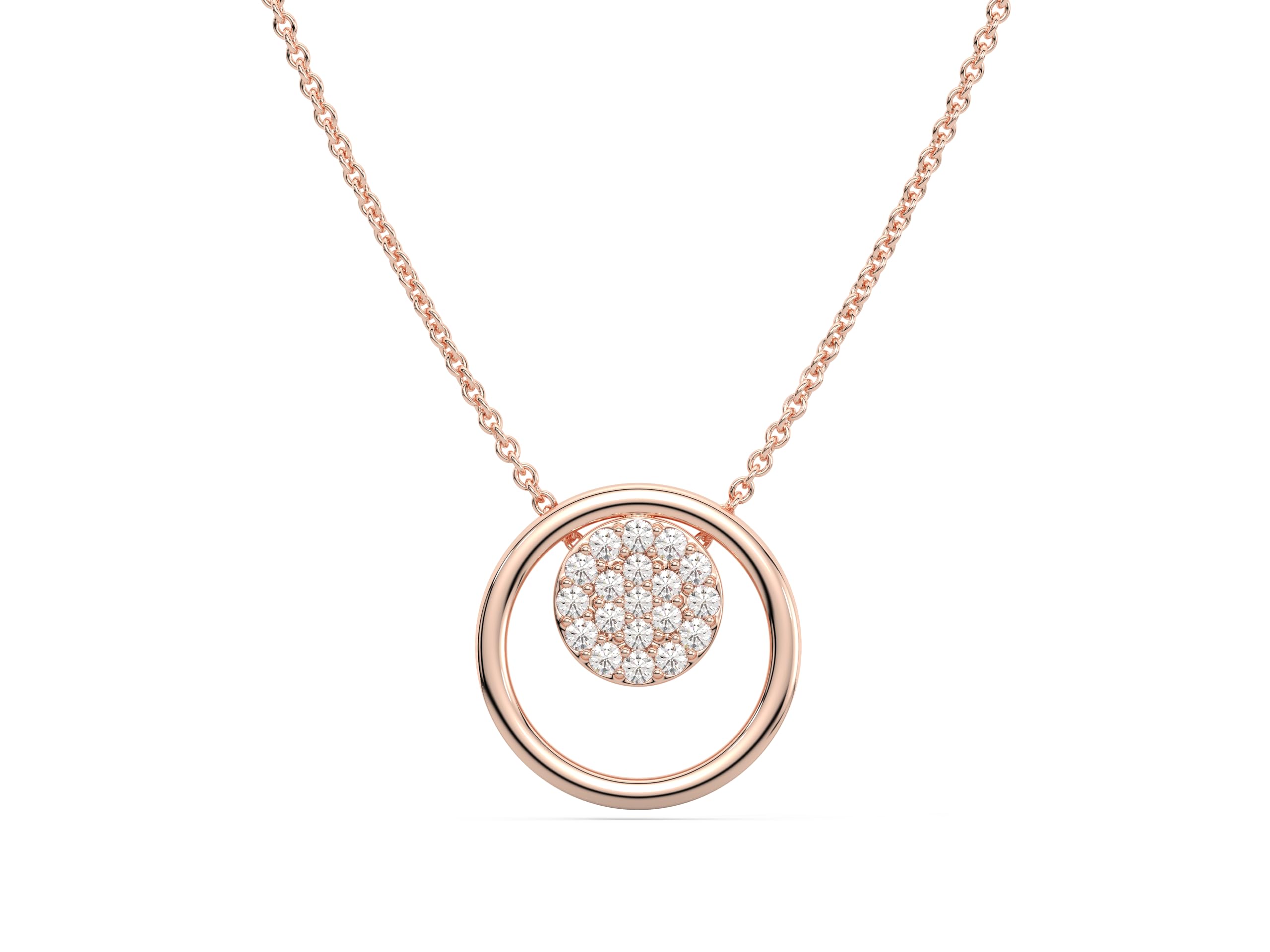 KOARRA 925 Sterling Silver Circle in Circle Rose Gold Necklace for Women -Anniversary, Birthday Gift for Women & Girl - 925 Purity Certificate of Authenticity (B0CVSFPBH4) Amazon Price History, Amazon Price Tracker