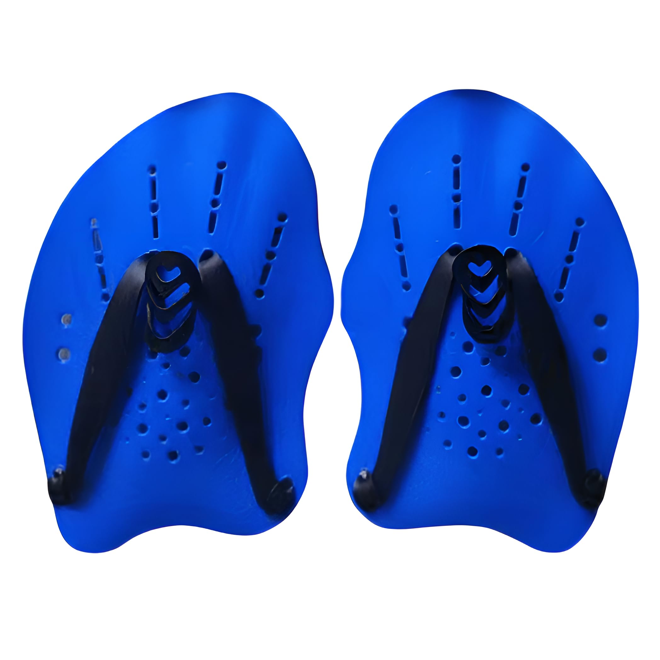 THE MORNING PLAY Morex Swim Hand Paddles Swimming Training Paddles with Adjustable Straps Swimming Fins Hand Paddles Gloves for Swim Training Water Resistance (Blue, S-Youth)