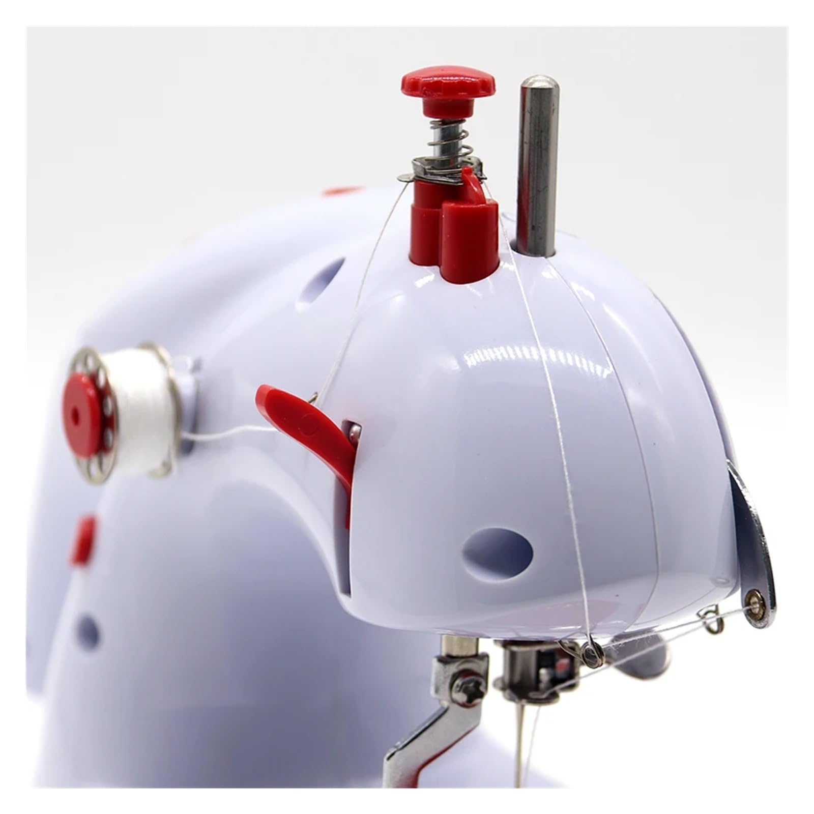 Macchina Da Cucire Domestica Piccola Macchina Da Cucire Elettrica A Doppio Filo Completamente Automatica Portatile Mangia Mini Mini Desktop Da Cucire Spesso M Facile Da Usare(Machine and 7piece)