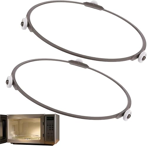 Anillo giratorio para microondas, 2 piezas, placa de microondas de 7.01 pulgadas, anillo de rodillo de microondas resistente al calor con rodillos