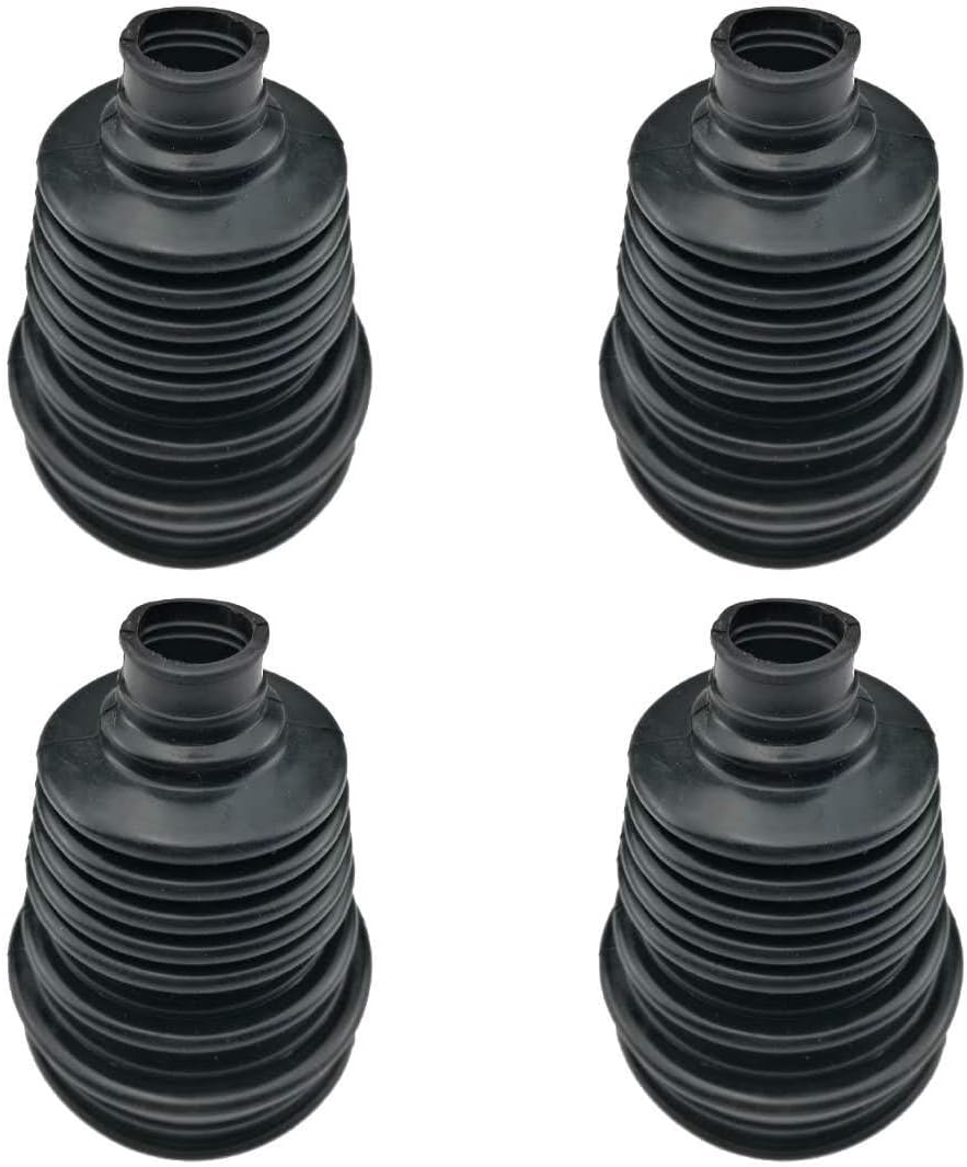 I33T Universal Flexible Silicone Constant Velocity CV Joint Boot Rubber 5 inch(125mm) Height (Pack of 4 Pieces, Black)