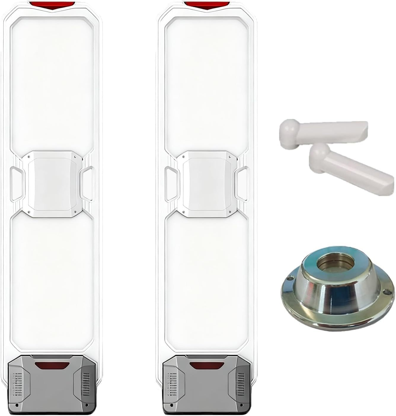 FHRKA Retail Anti-Theft Tag Sensor Equipment, 58KHz EAS With Sound And Light Alarm For Supermarkets, Shopping Malls (White)