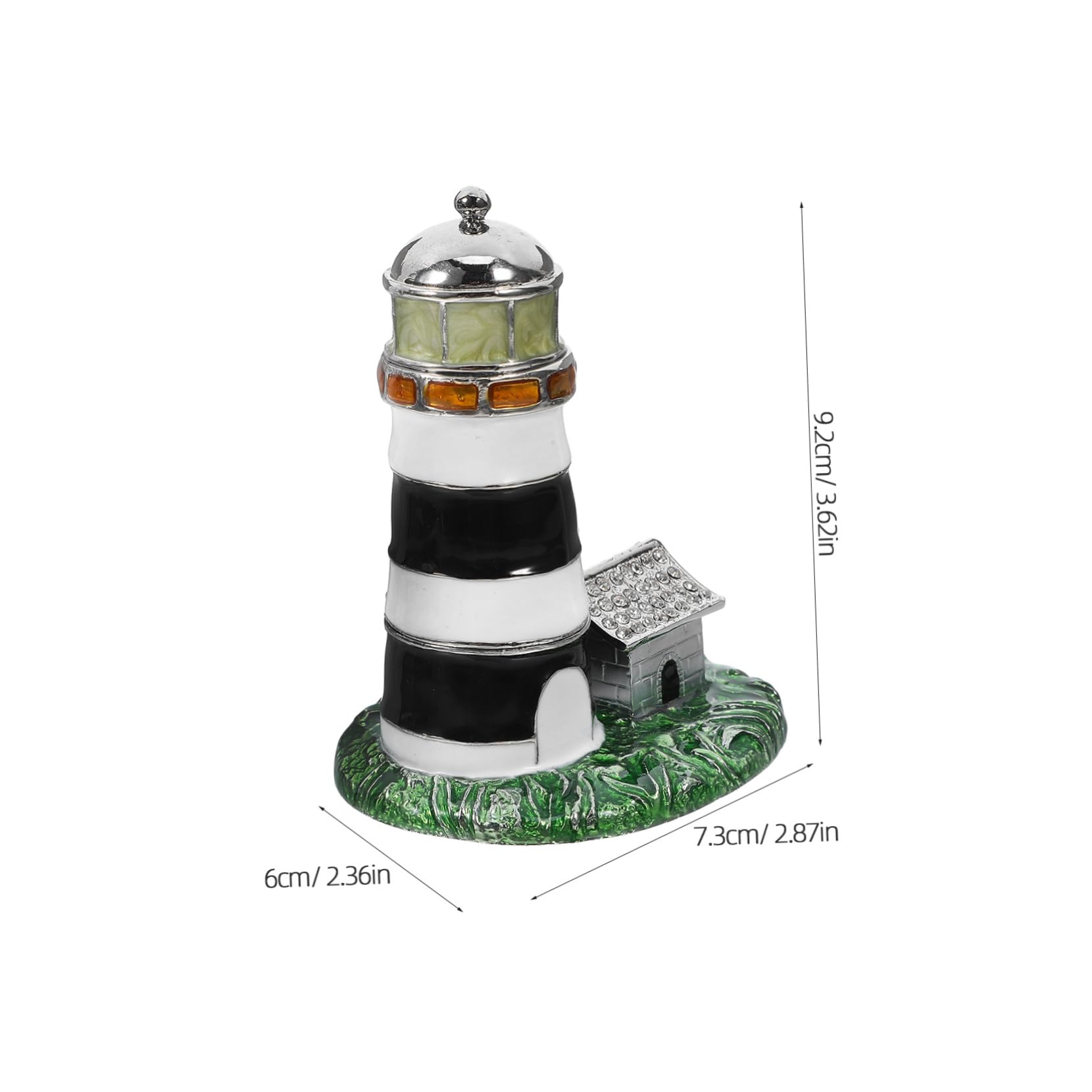 Alipis Joyero De Estuche De Almacenamiento Caja De Joyas Diseño De Faro Para Anillos Aretes Collares
