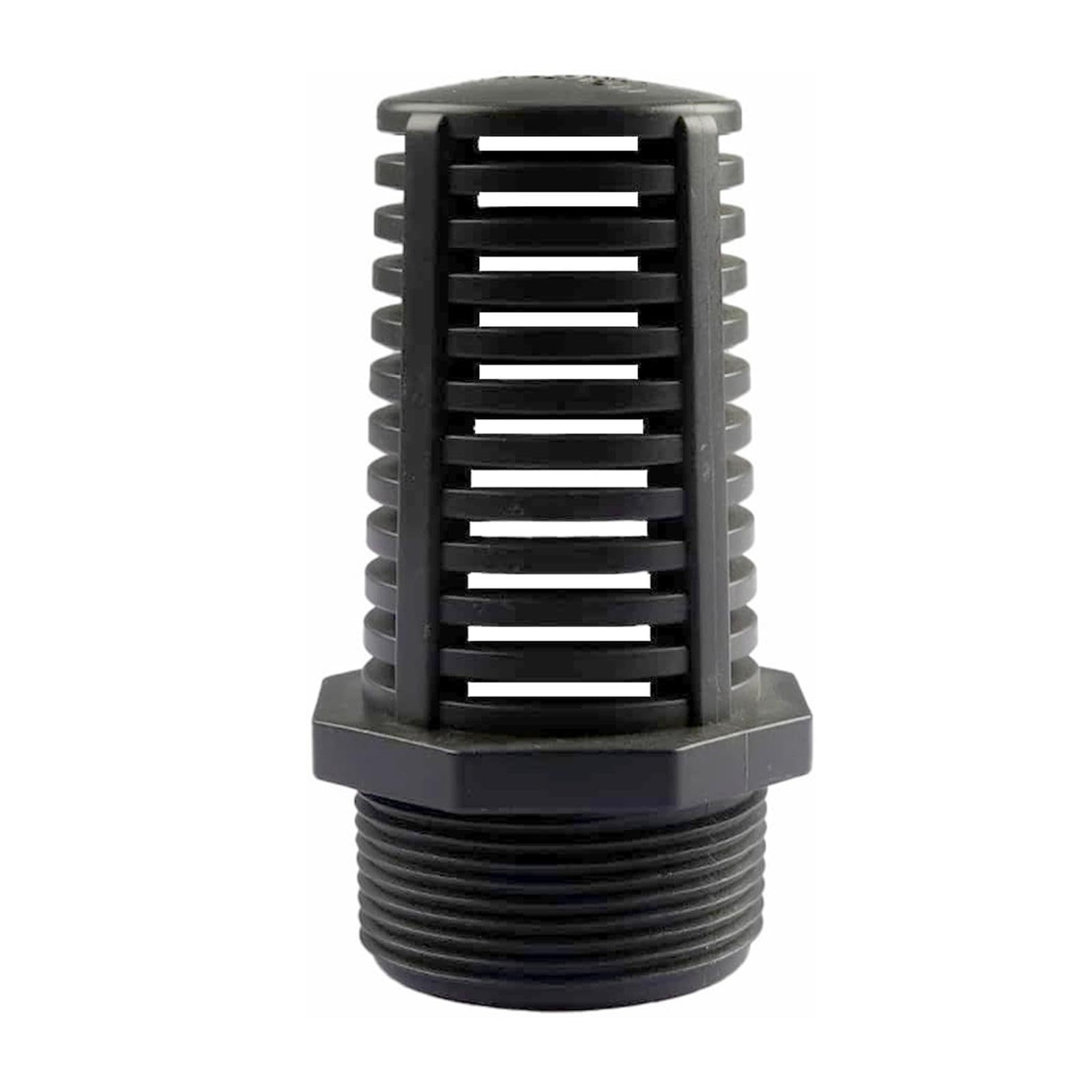 Saug-Überlaufsieb Ablaufgarnitur Anschlussstück Wasserpumpenfilter Gewindesieb Sieb für Aquarien, Teiche, Fischtanks(1,5")